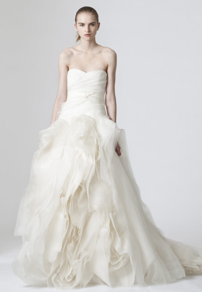 vera wang fit and flare wedding dress