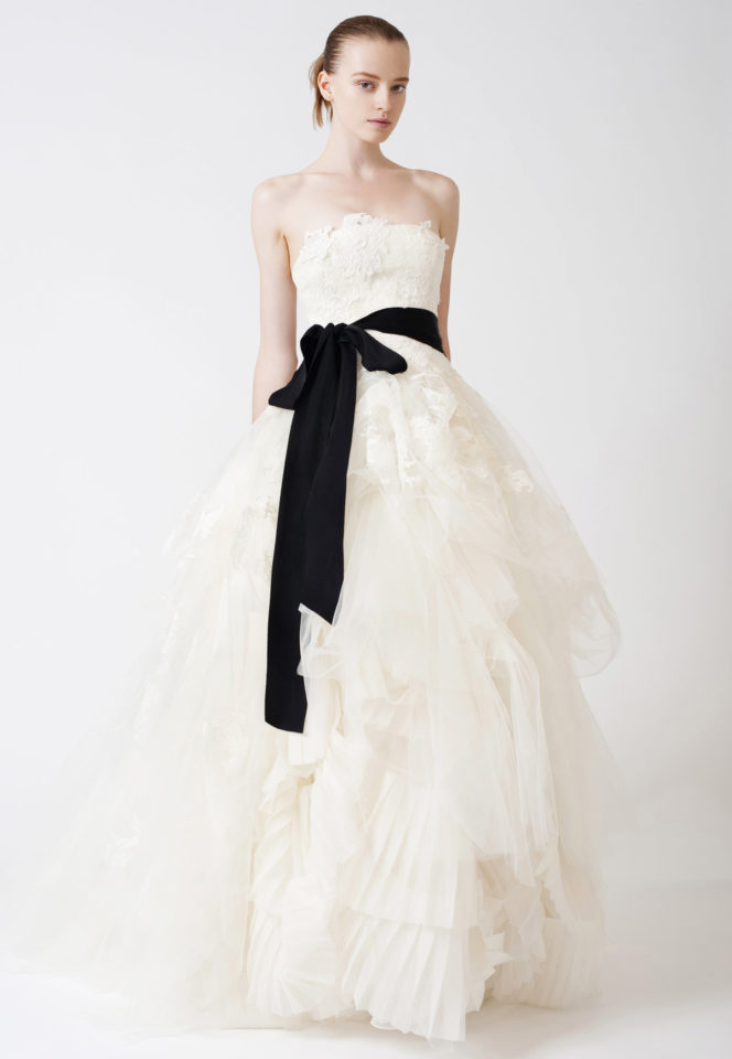 vera wang black gown