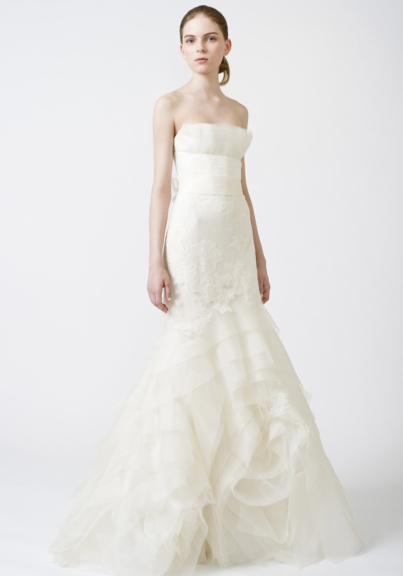 vera wang fit and flare wedding dress